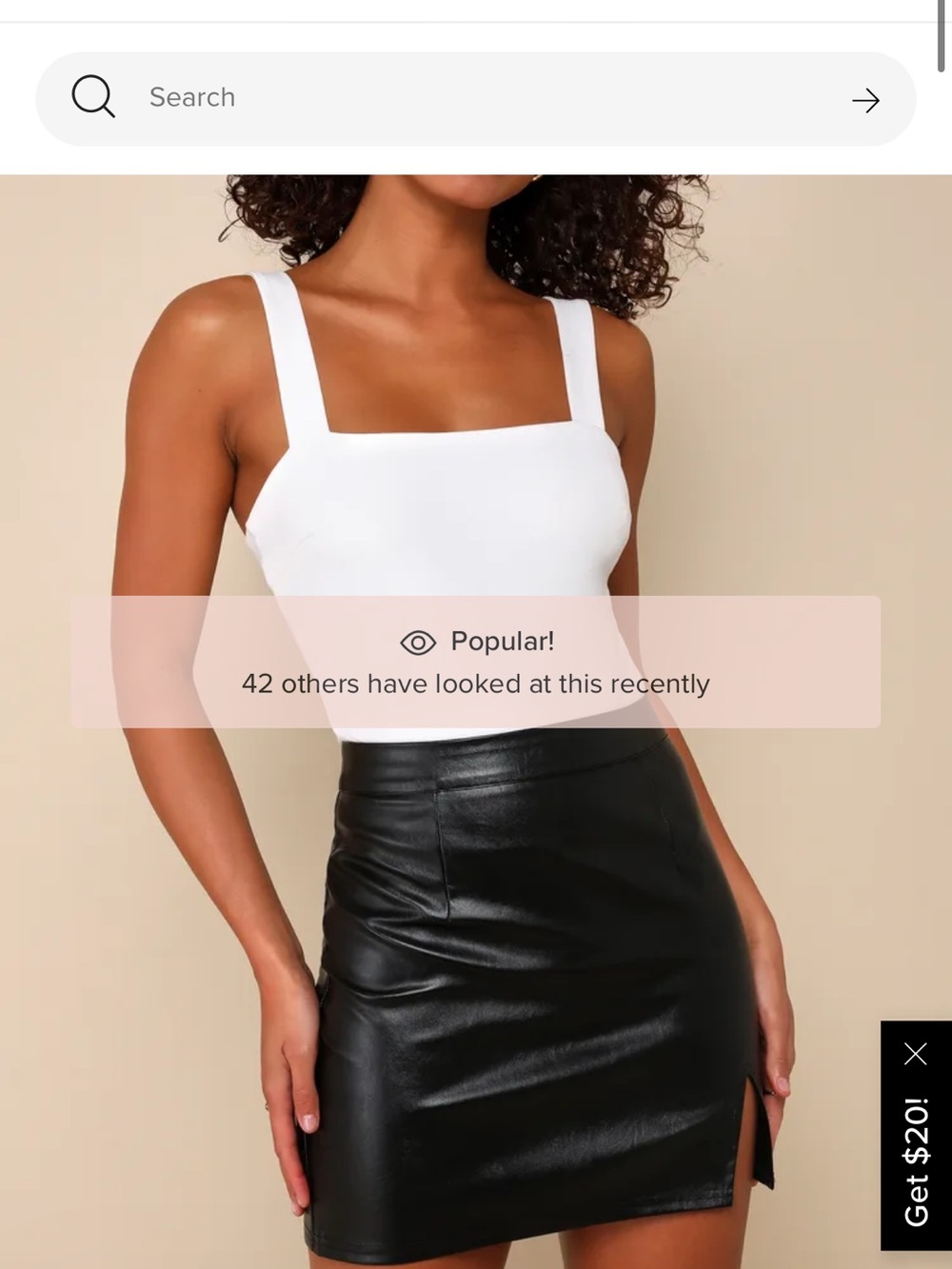 Lulu's Black Faux Leather Mini Skirt